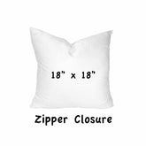 18" X 18" Blue And White Crab Zippered Coastal Throw Indoor Outdoor Pillow Cover